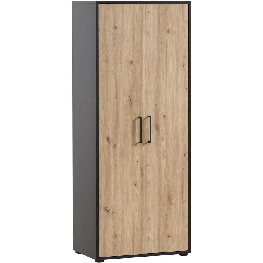 Badezimmerschrank Nio - Farbe: Schwarz - Material: Holzwerkstoff