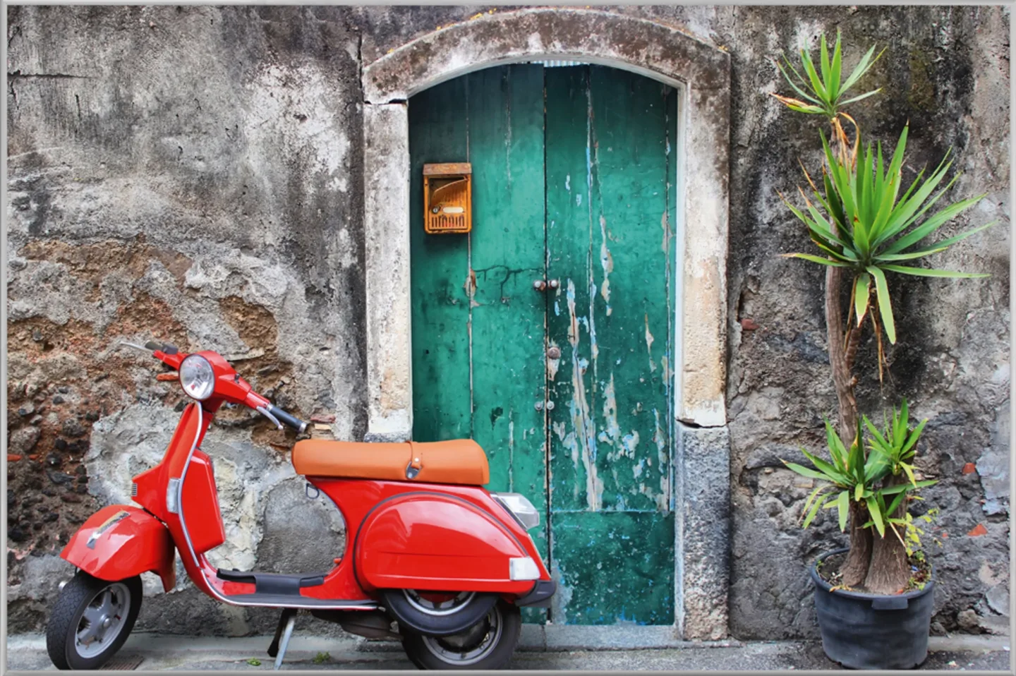 image LAND Bild mit Rahmen Rotes Moped | Schubiger Möbel