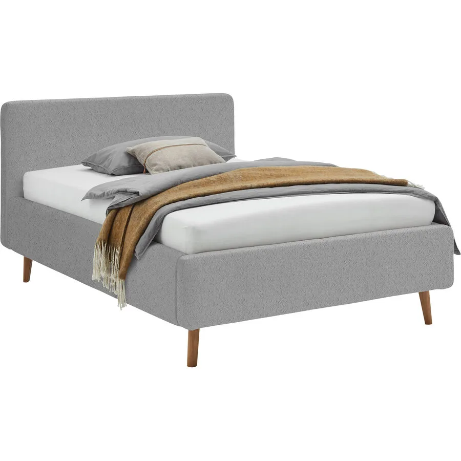 Bett Senja Grau Polyester 140 x 200 cm