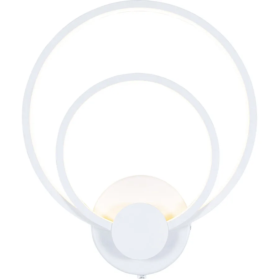 Wandlampe Aras Weiss Kunststoff/Metall 26 cm 30 cm - Material: Metall/Kunststoff - LED - Lichtfarbe: Extra warmweiss - LED Energiesparlampen