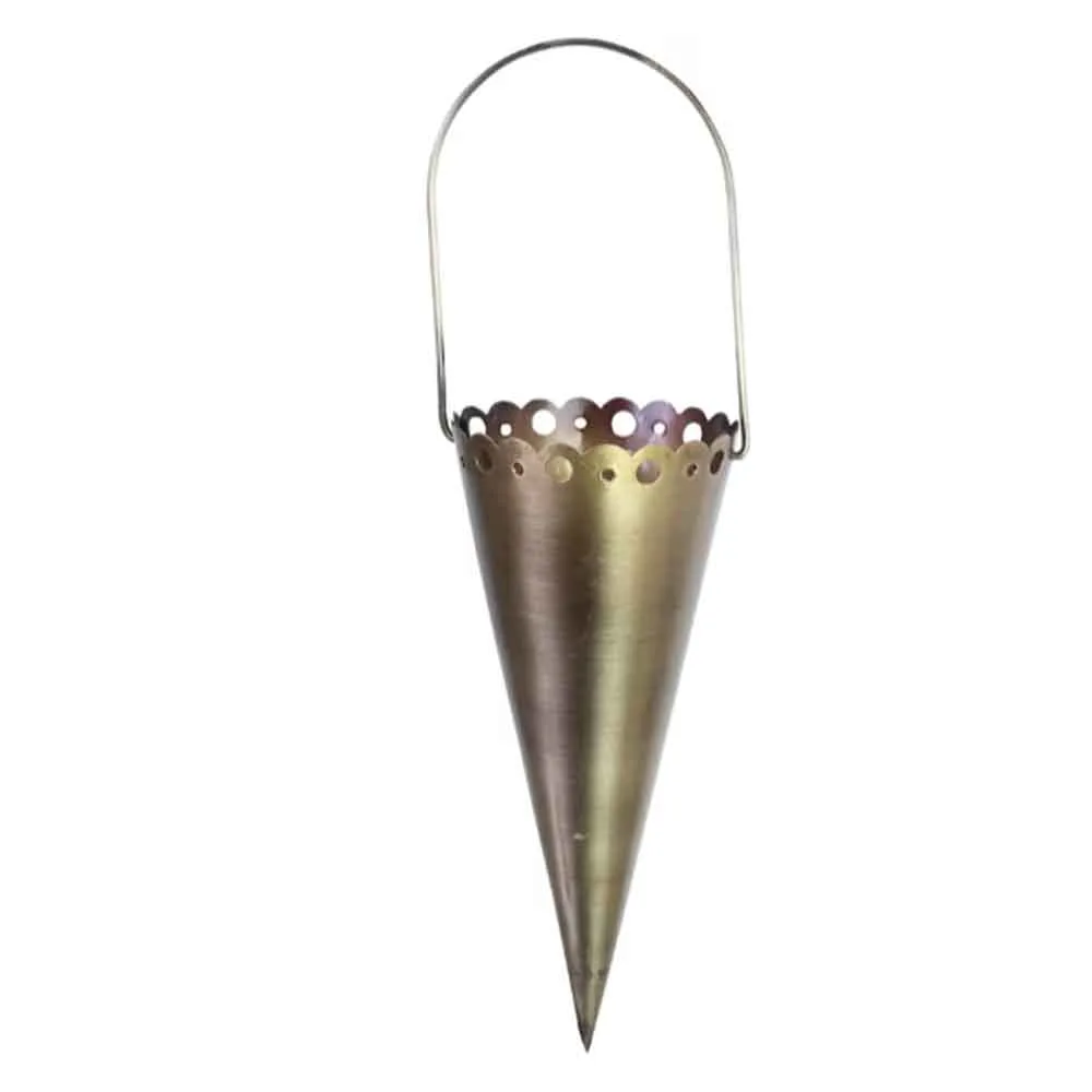 Strut julgransdekoration i antikmässing 22 cm