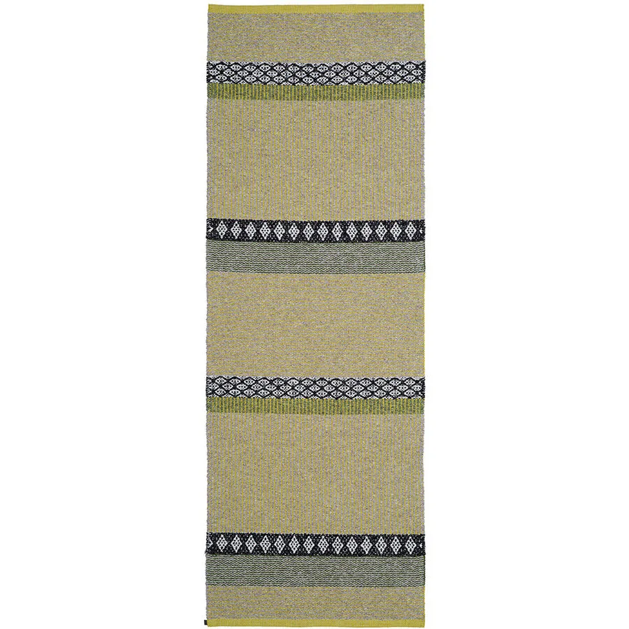 HORREDSMATTAN Teppich Forest gelb Streifen Mischgewebe 70 x 100 cm