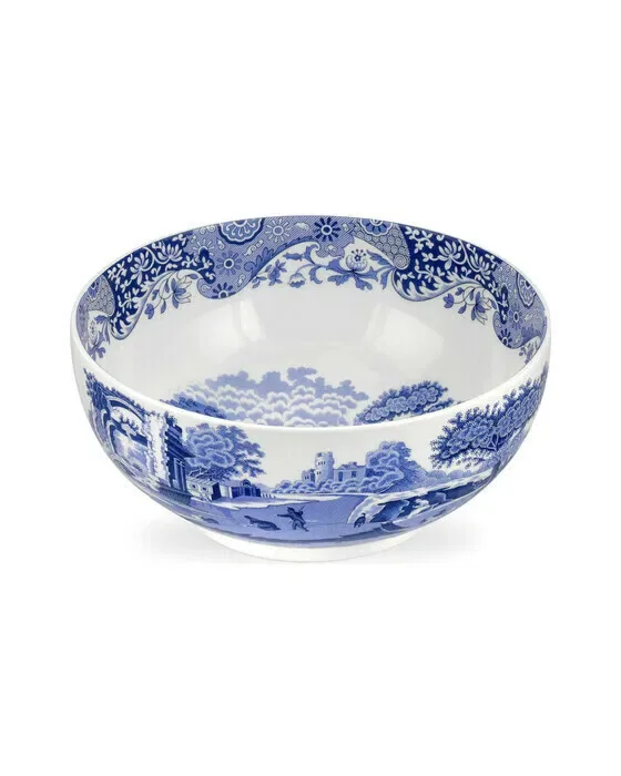 Blue Italian Serving Bowl Blue/White