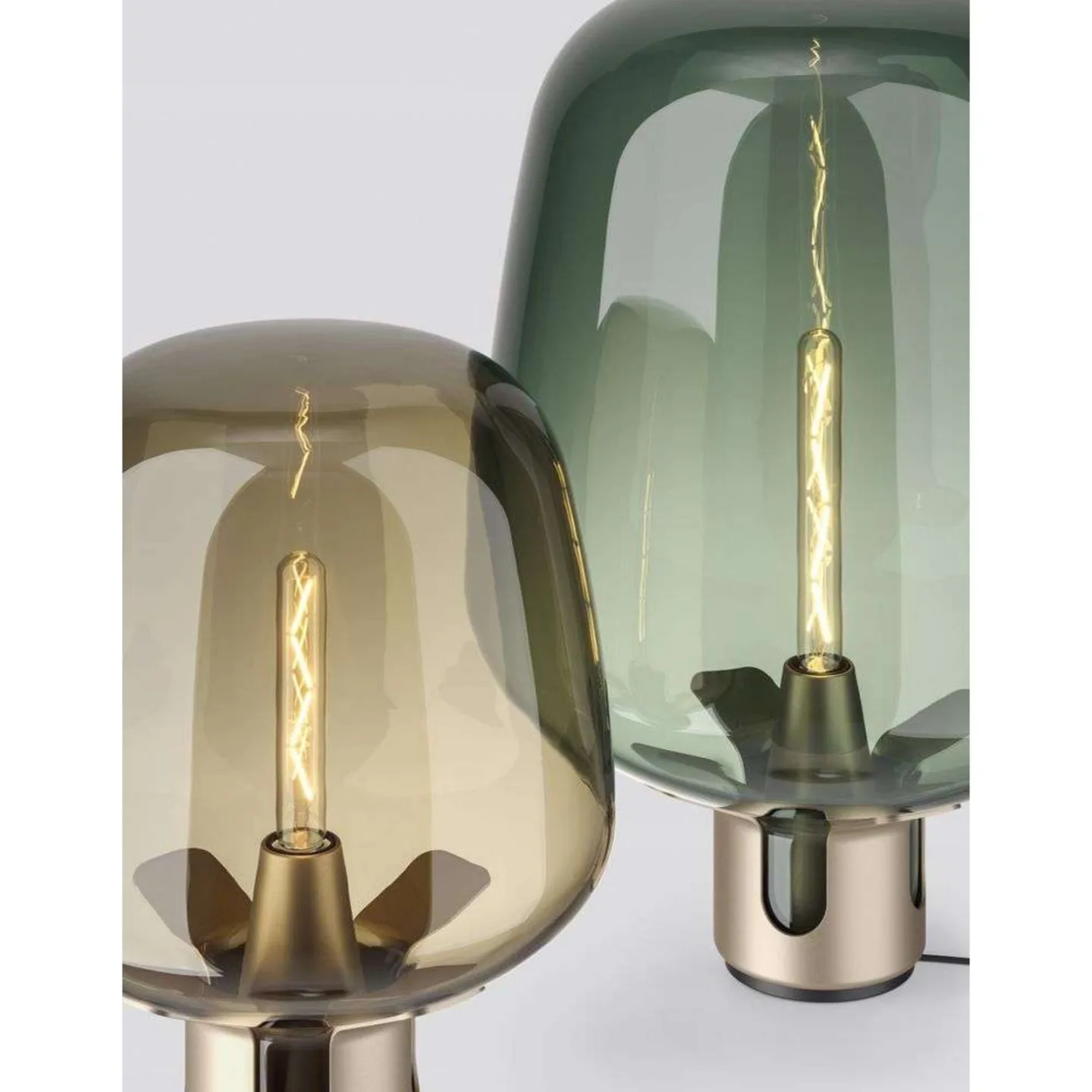 Flar Bordlampe Medium Terra/Turquise - Lodes - Stue - Glass