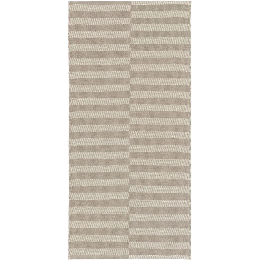 HORREDSMATTAN Outdoor-Teppich Irma beige Streifen Mischgewebe 70 x 350 cm