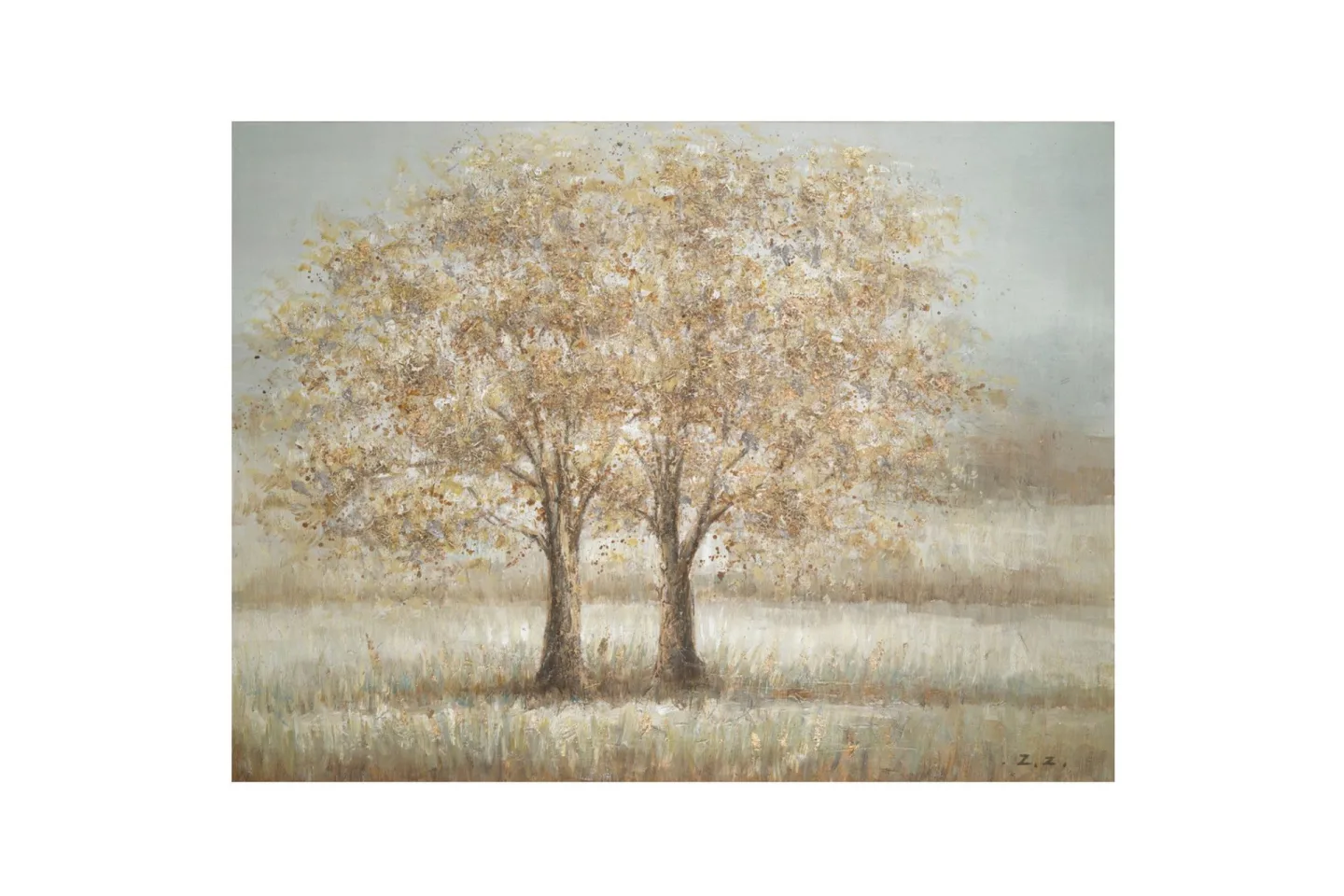 Oljemålning Två träd 90x120cm -