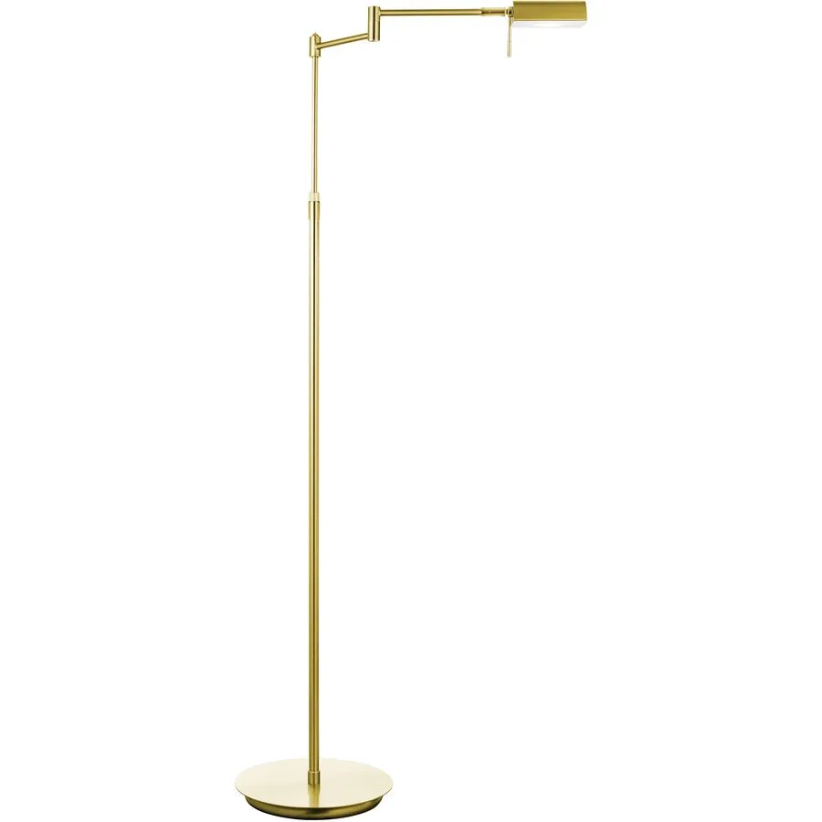 Leselampe Gaio Gold Messing/Glas 26 cm 145 cm Höhenverstellbar (manuell) - Farbe: messing matt - LED - Lichtfarbe: Warmweiss - Material: