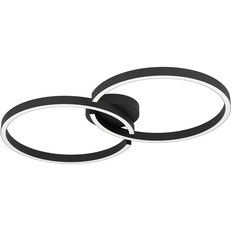 Eglo Deckenlampe Amandolo Schwarz Aluminium/Stahl 38 cm 6.5 cm - LED - LED Energiesparlampen