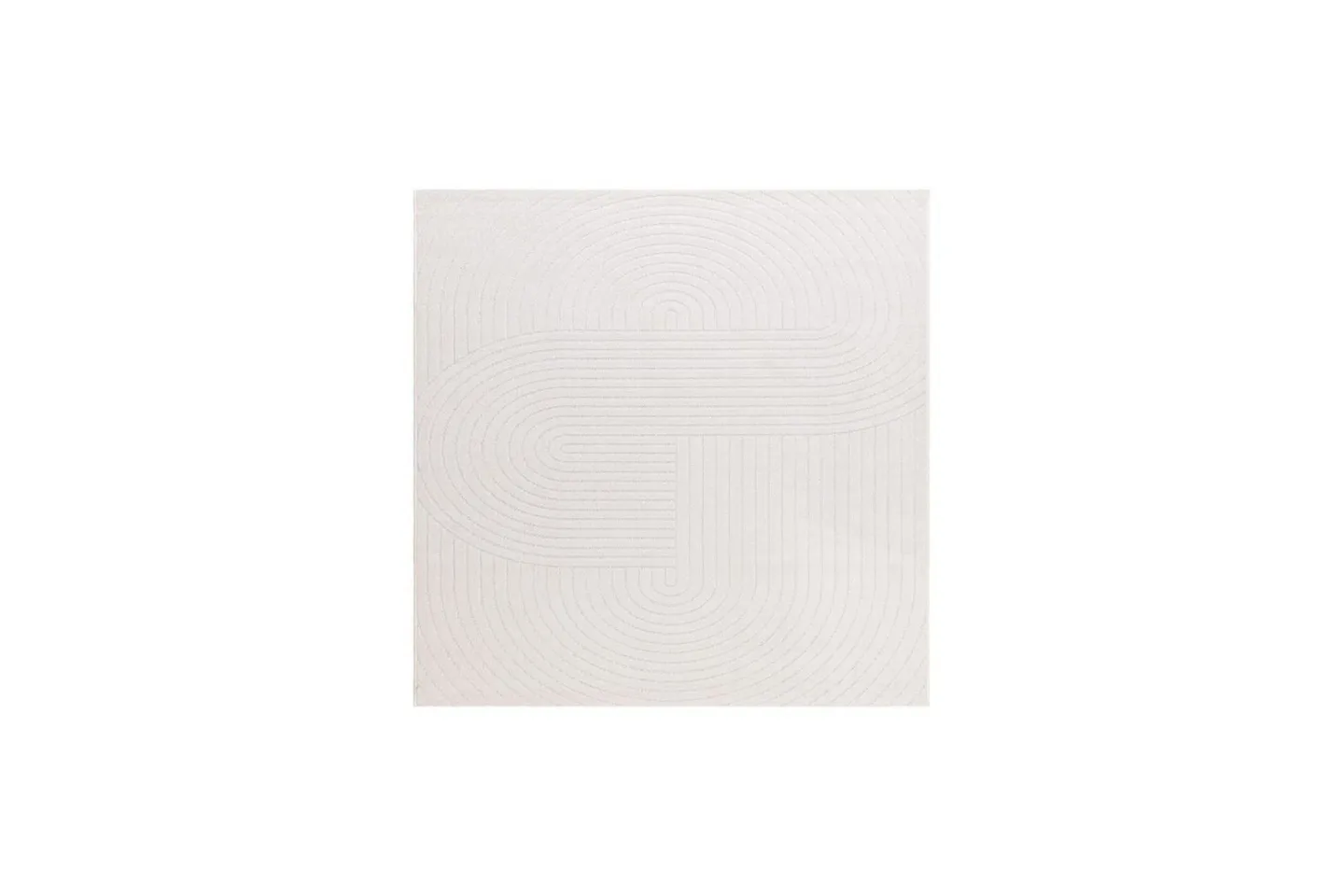 Wiltonmatta Hawaii Shape 280x280 cm, Creme - 280x280 cm, Creme