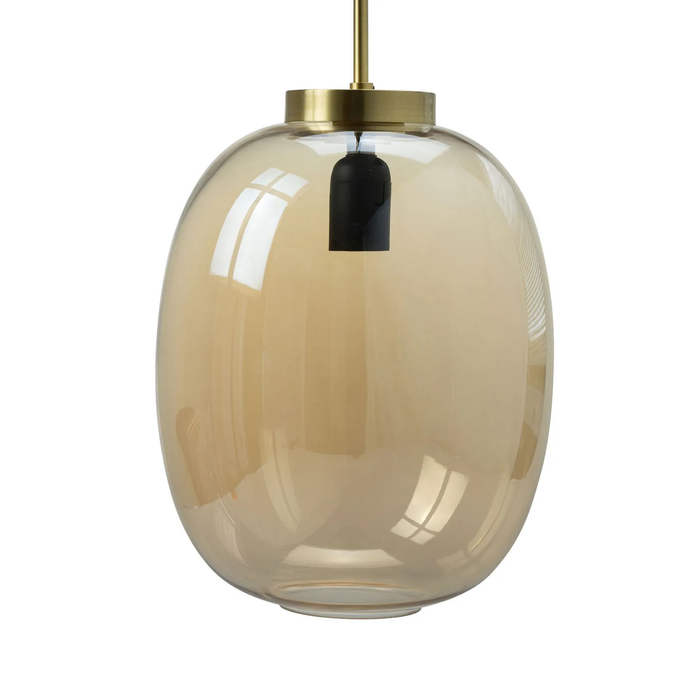 DL39 Pendel Amber/Messing - Dyberg Larsen - Stue - Glas - Med én lyskilde