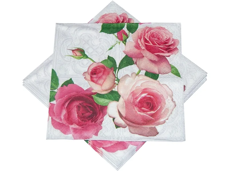 Set 20 Servietten SWAN Papier rosa