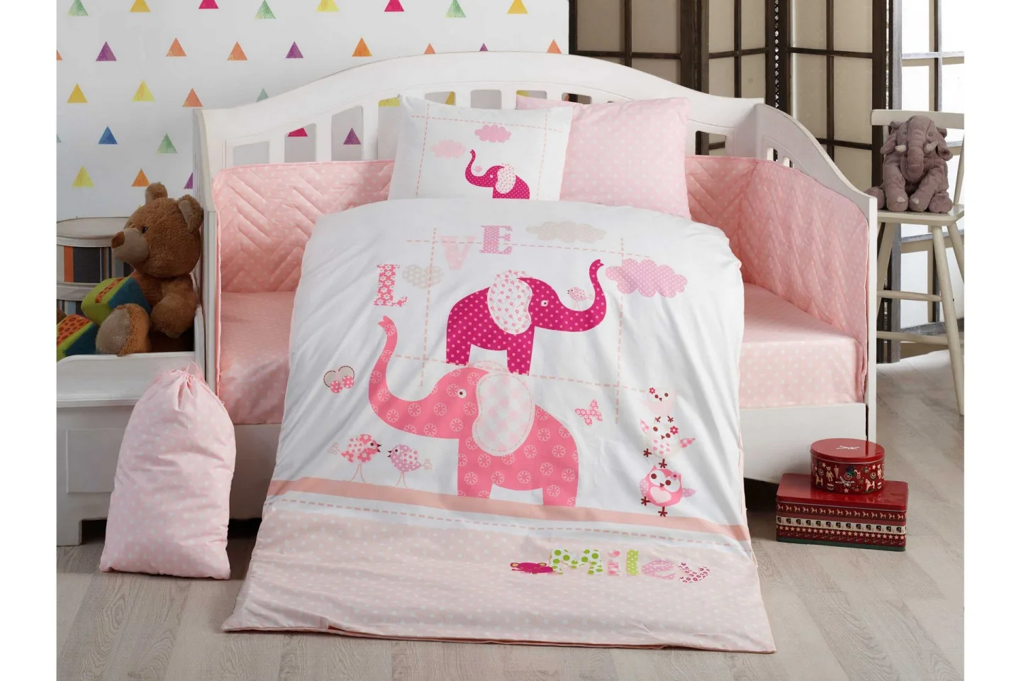 Hobby Poplin Barnbäddset - Rosa