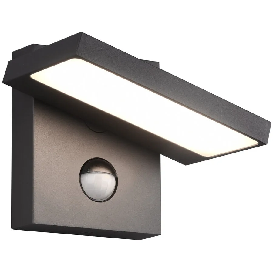 Wandlampe aussen Honinki Grau 15 cm 12 cm - Farbe: anthrazit - Material: Aluminium-Druckguss - LED - Lichtfarbe: Warmweiss - LED Energiesparlampen