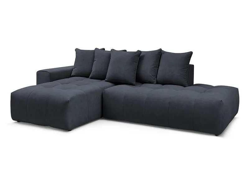 Ecksofa BOBOCHIC MONT-BLANC Samt dunkelblau