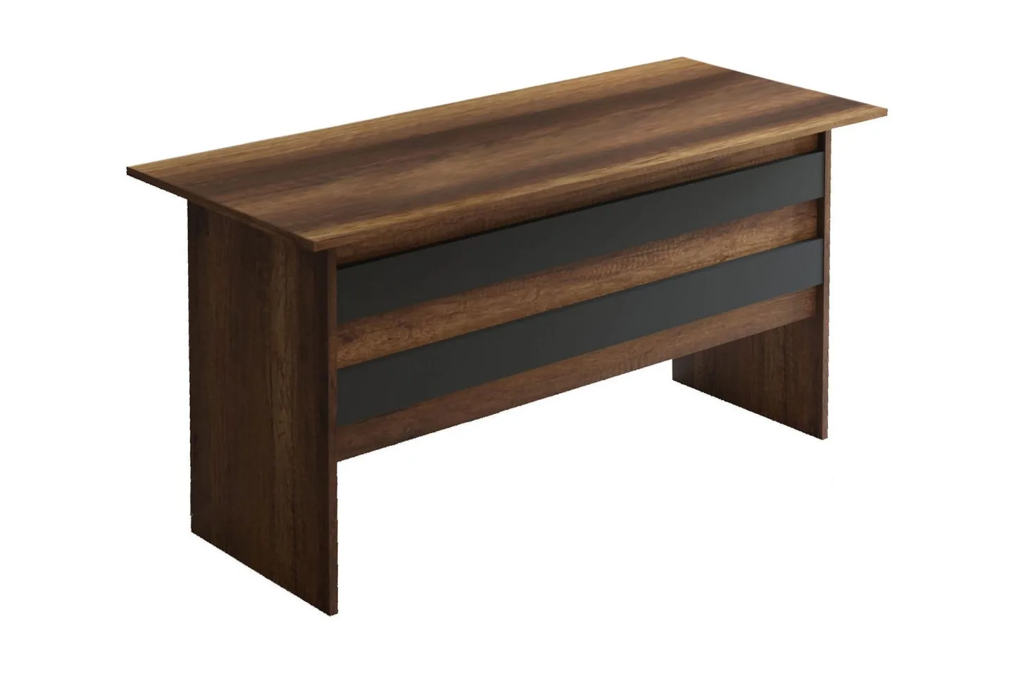 Barrock Skrivbord 140 cm - Teak/Antracit