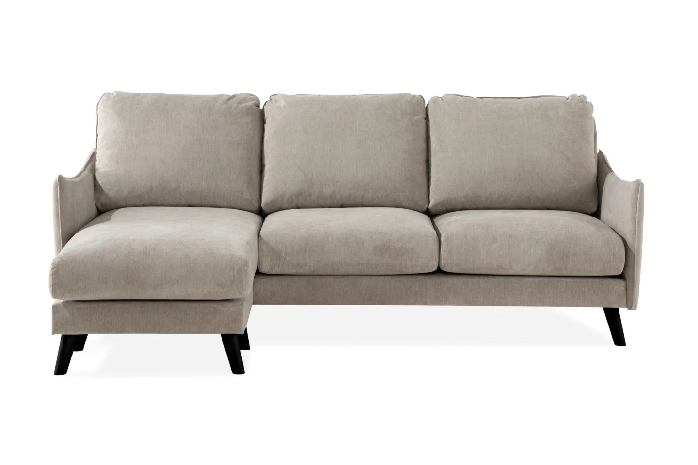 Trend Lyx 3-sits Vänstervänd L-formad Divansoffa i Tyg - Beige
