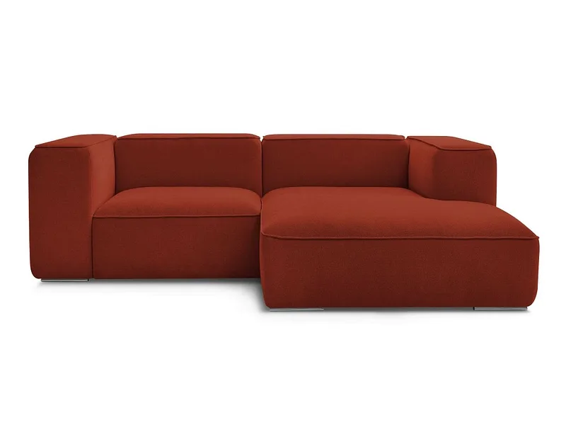 Ecksofa BOBOCHIC ZEPHYR Stoff mit Textur orange