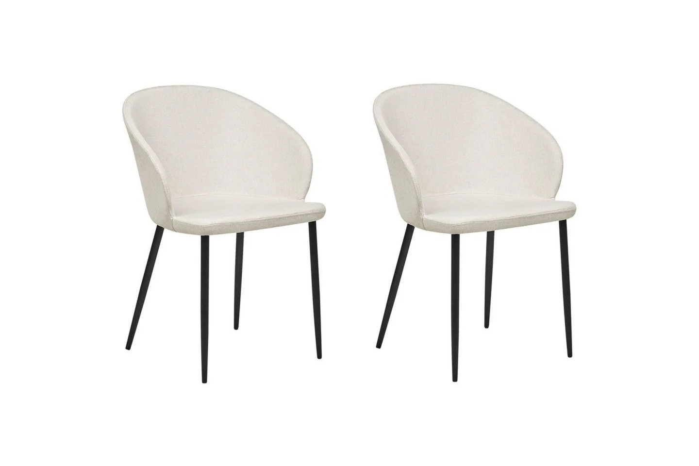 Matsalsstol Mason set om 2 Beige-Svart - Beige-Svart