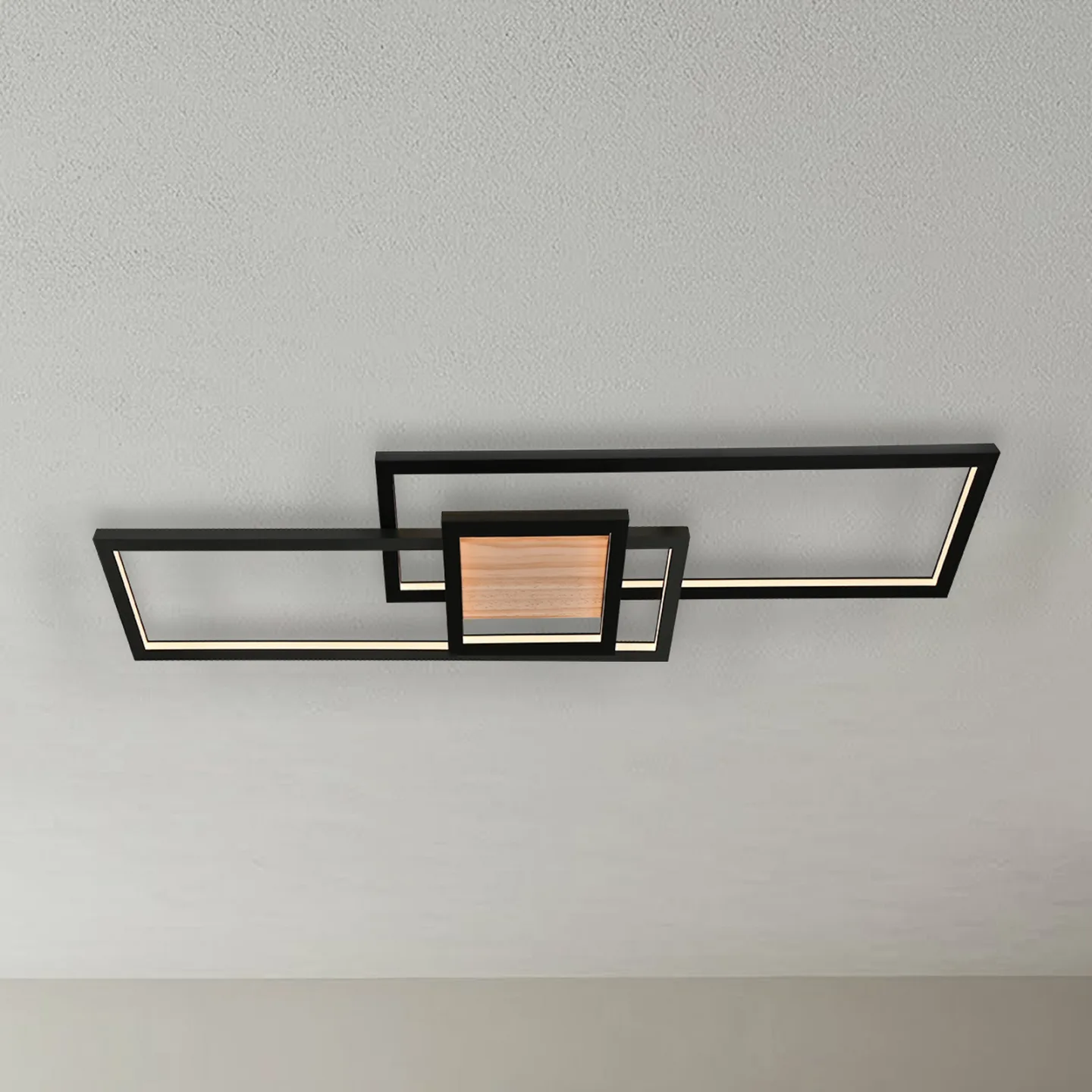 Emiljan LED Loftlampe Sort - Lindby - Stue - Moderne - Metal - Kantet