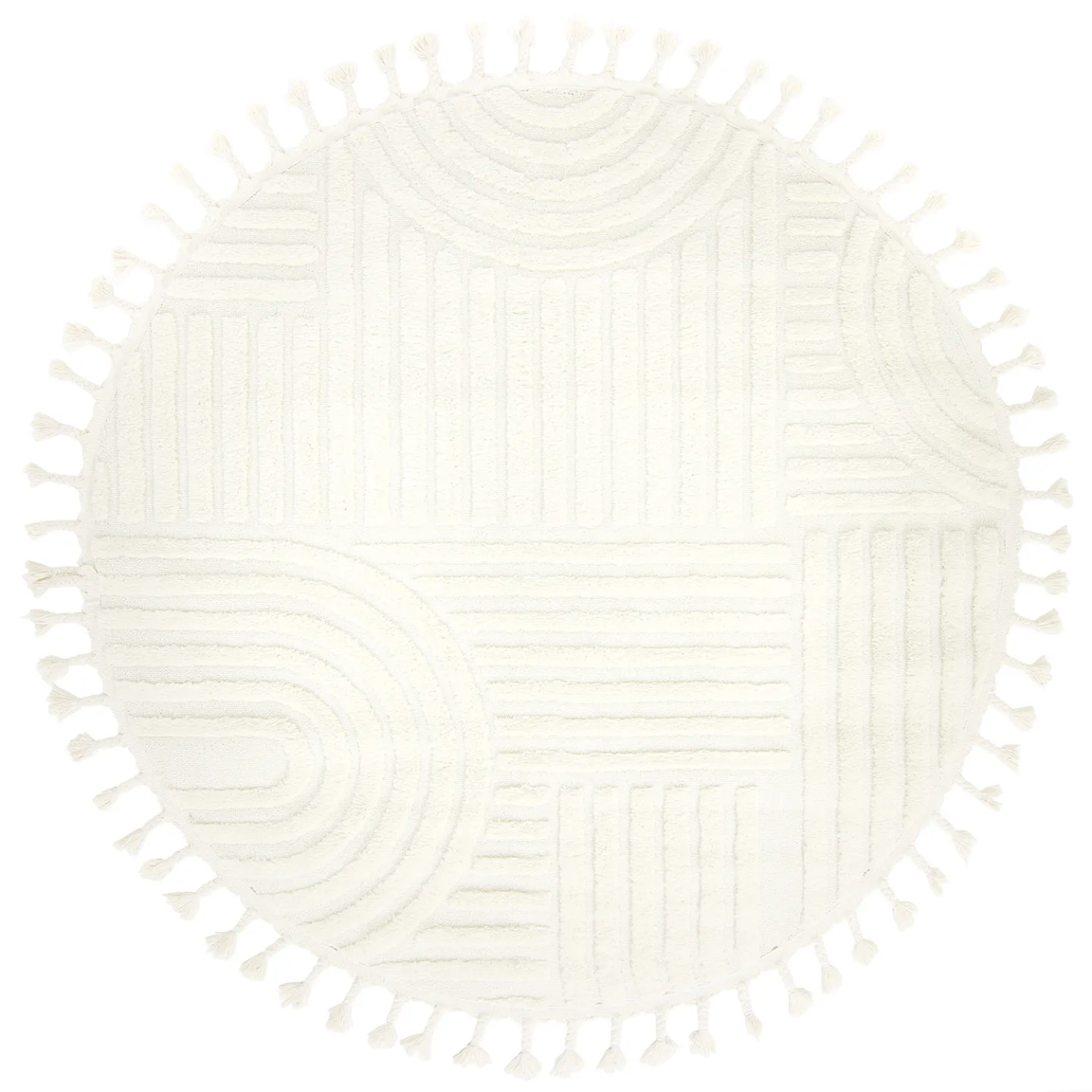Runde tepper - Campbell (offwhite) (Størrelse: Ø 200 cm)