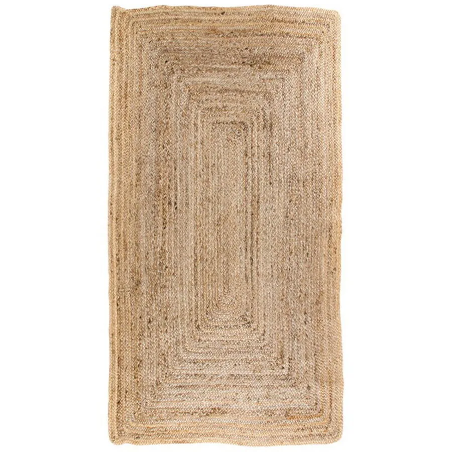 Teppich Runavo nature Einfarbig Jute 65 x 135 cm
