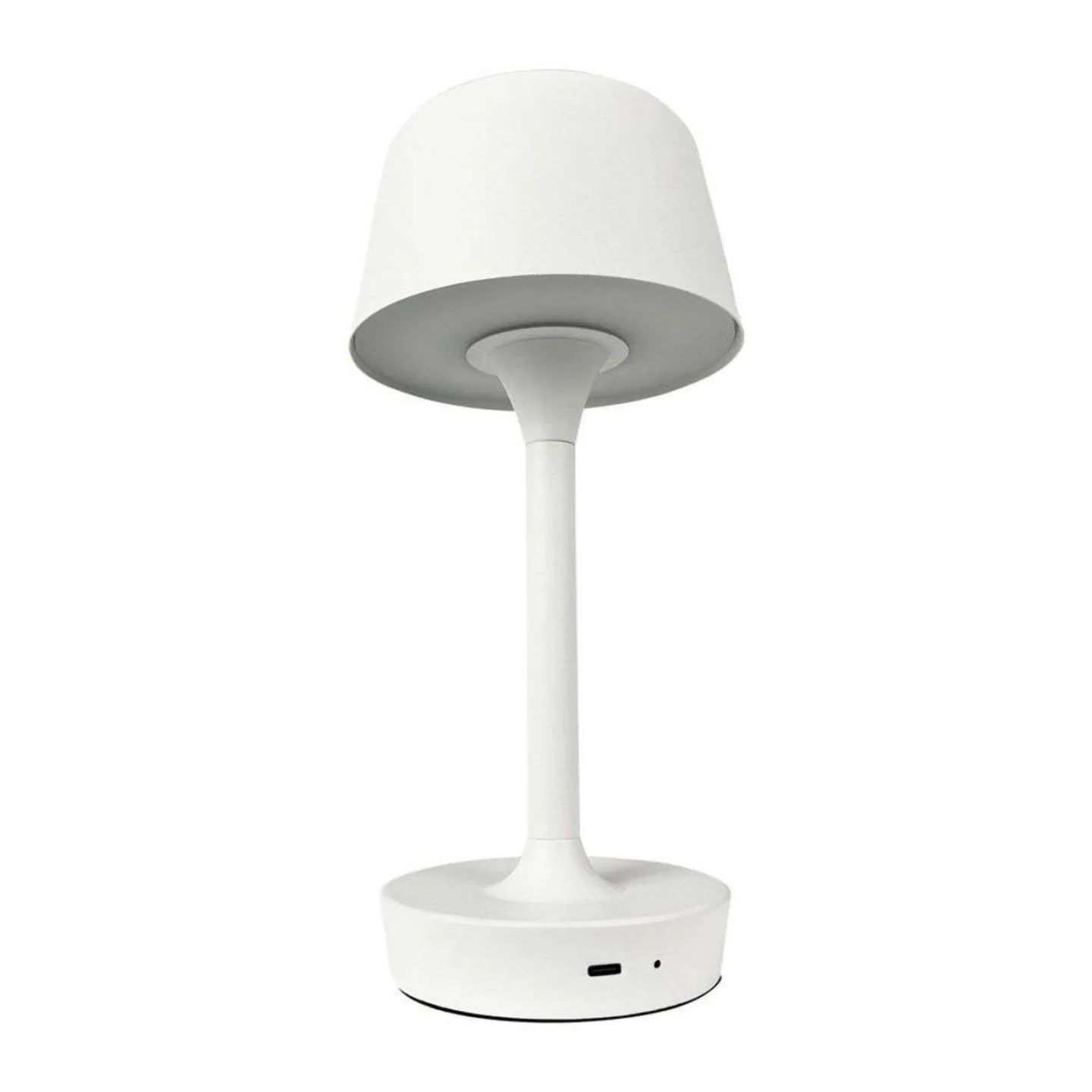 FLOW LED-bordlampe, hvid, højde 26 cm - Dyberg Larsen - Stue - Skandinavisk - Metal - Med én lyskilde