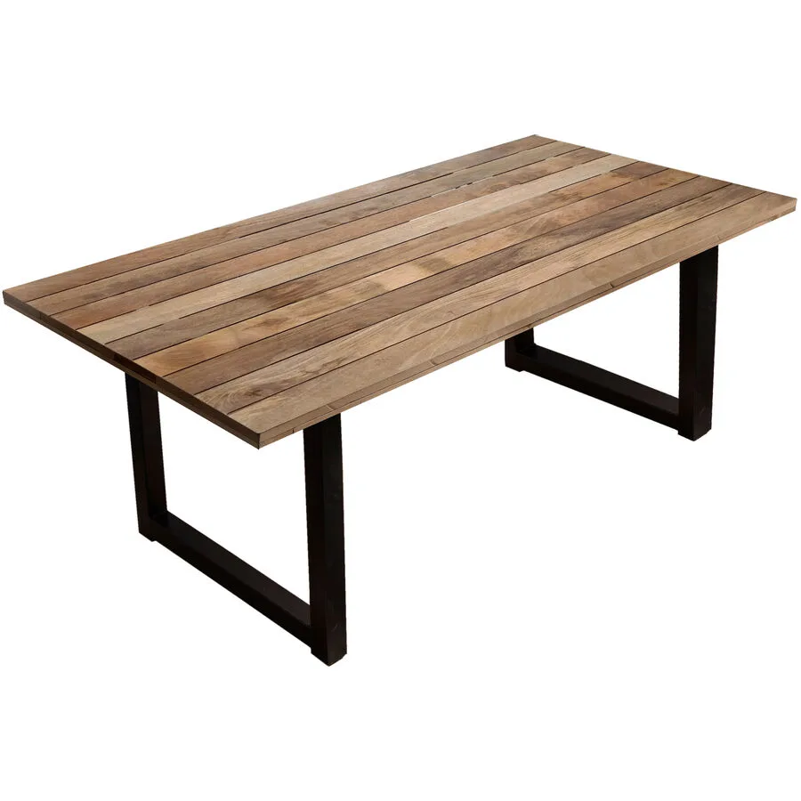 Tisch Remo Natur/Antikschwarz Mango B 160 T 90 cm