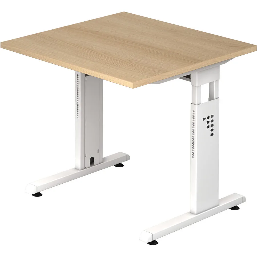 Schreibtisch Office eiche Holzwerkstoff B 80 T 80 cm