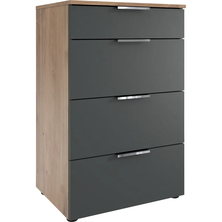 Kommode Sanko Plankeneiche/graphit Holzwerkstoff B 54 H 84 cm