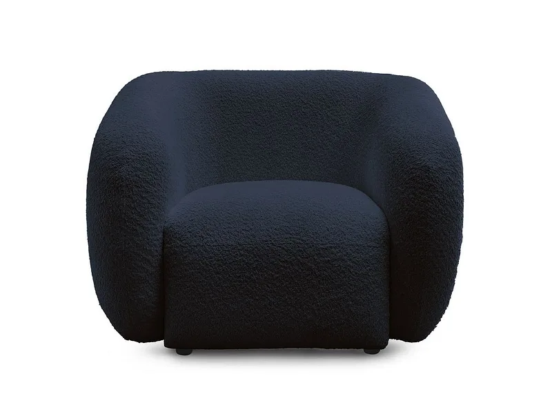 Sessel BOBOCHIC CELINE Boucle-Stoff dunkelblau