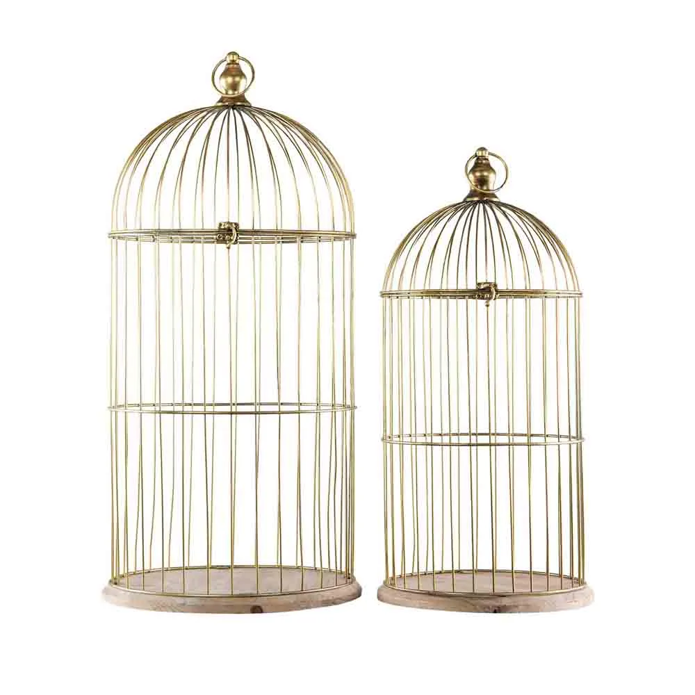 Fågelbur Origo antik mässing (Modell: Small H 63 D28,5 cm)