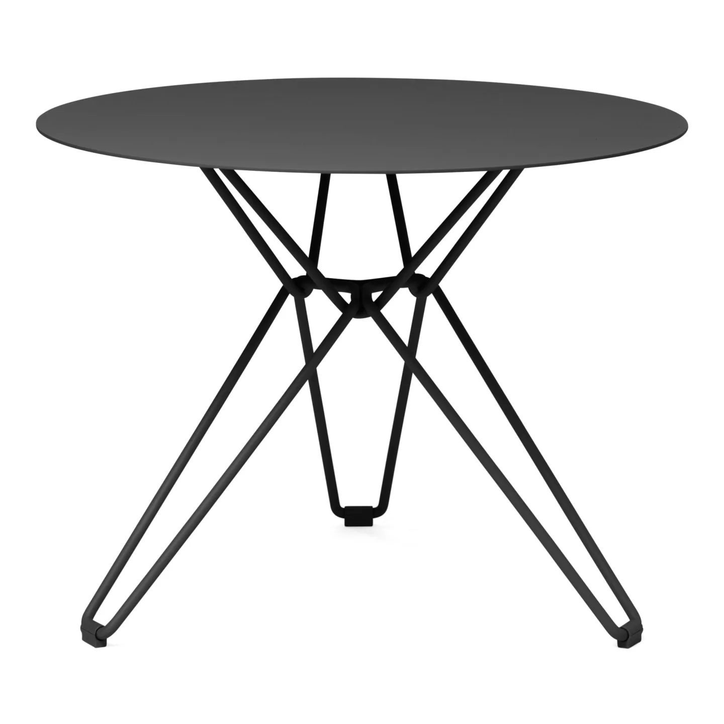 Massproductions - Tio Table 75 cm Black (RAL 9005) - Matbord utomhus - Chris Martin - Svart - Metall