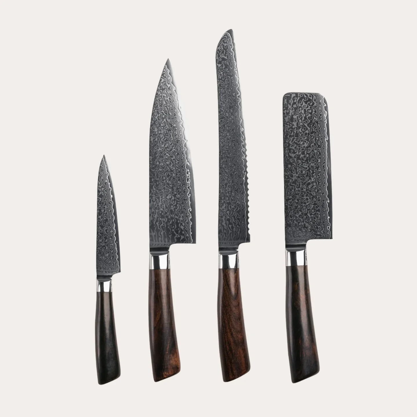 Qookware - Knivsæt - Allround Set - Rose (4 knive)