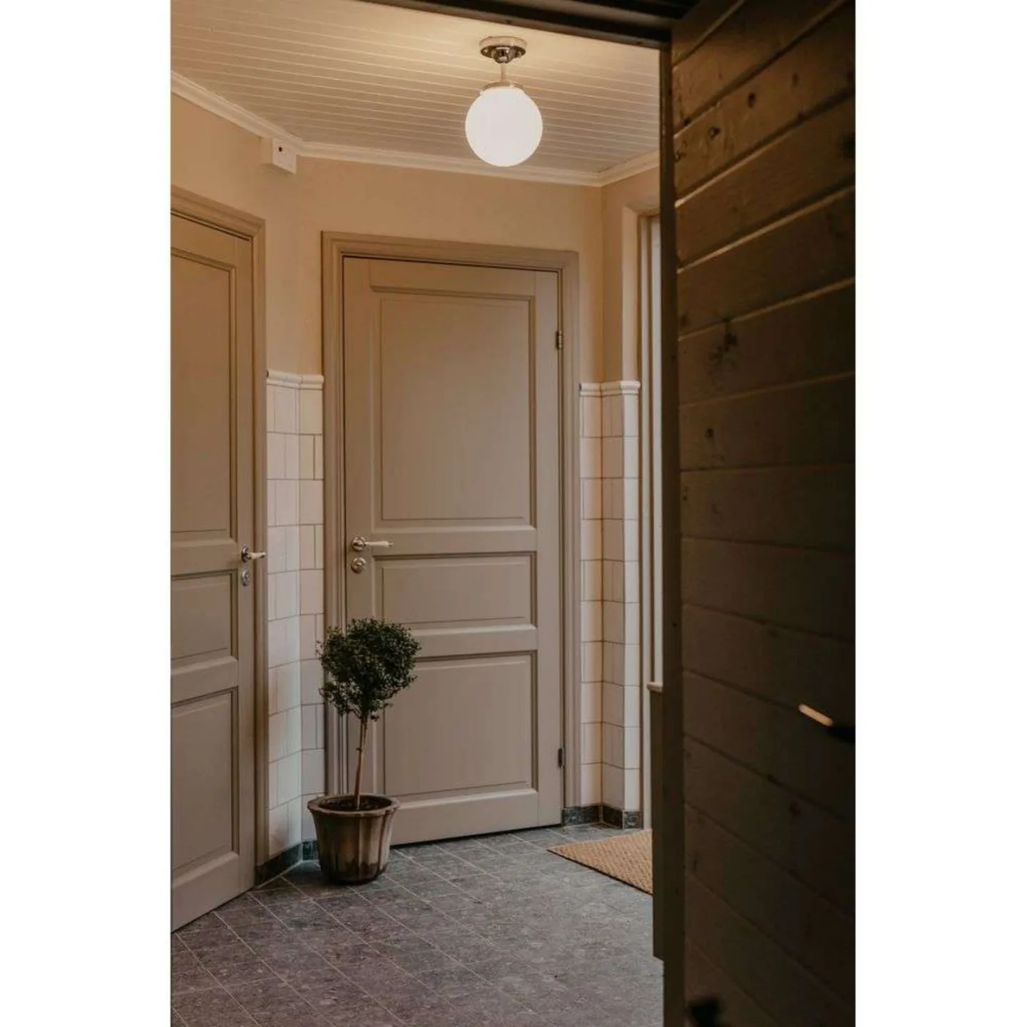 Alley Deckenleuchte IP44 Chrome/White - Globen Lighting - Flurbereich - Metall