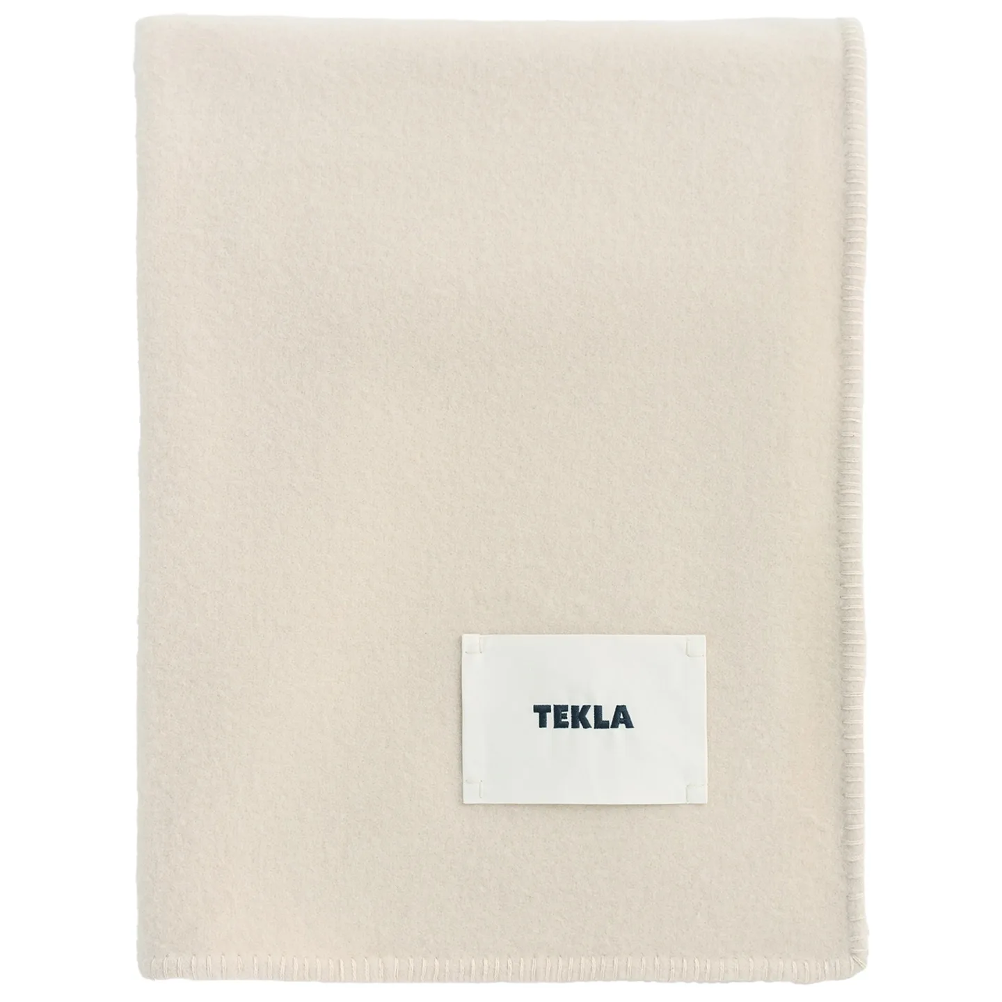 Tekla - Blanket Solid Snow - Plädar och filtar - Vit - Bomull
