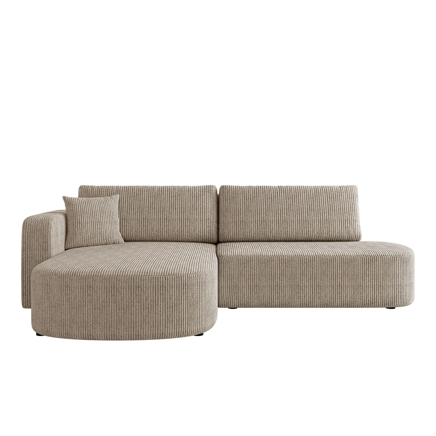 Pryda 4-sits Bäddsoffa divan vänster med förvaring - beige
