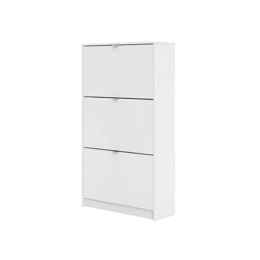 Shane Schuhschrank 3 Klapptüren 2R weiss.