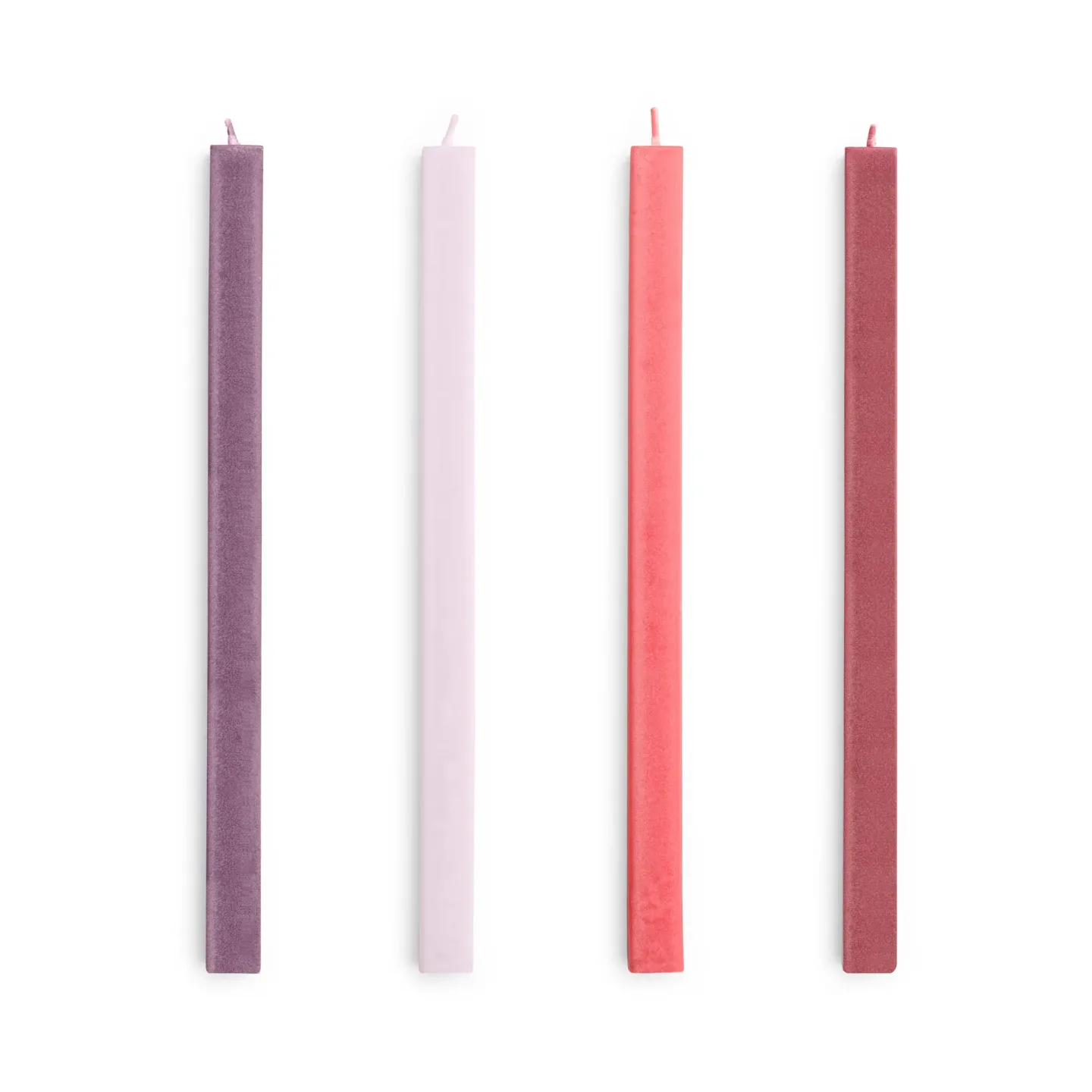 HAY Square Candle Kerzenmix 4er-Pack Reds-bordeaux