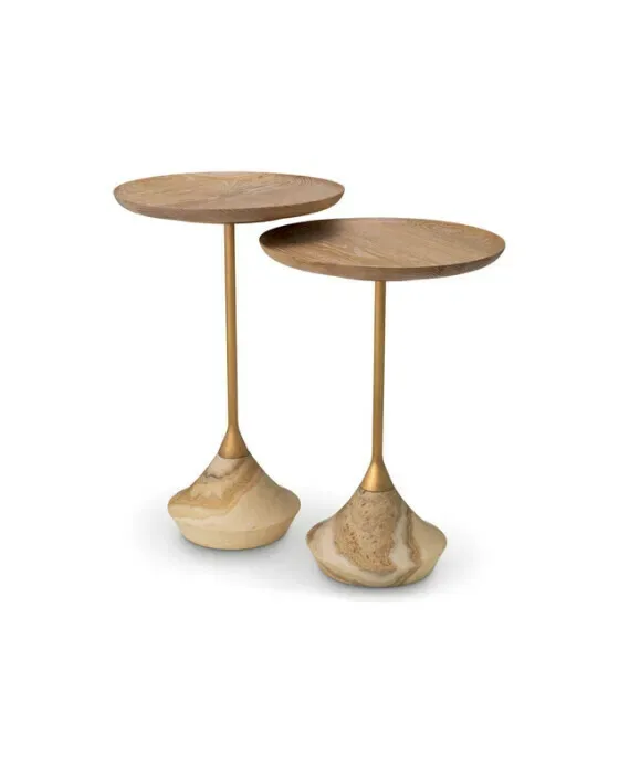 Puglia Side Table Beige set of 2