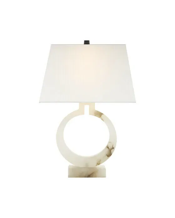 Ring Form bordlampe alabaster