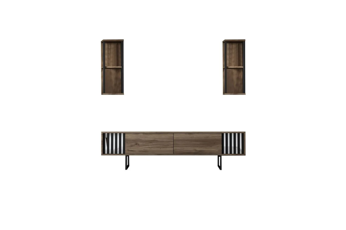 Erdem Tv-bänk 180 cm - Valnöt/Svart