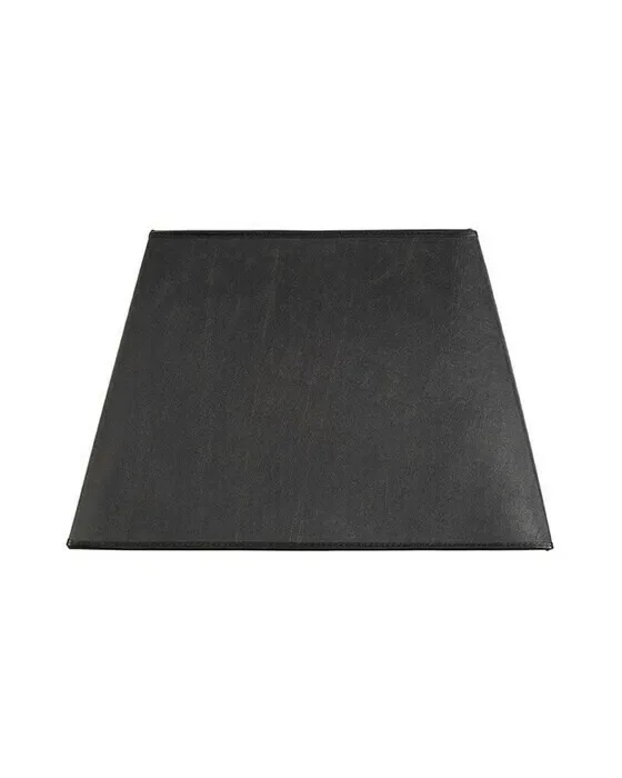 Square Lampshade Black Leather
