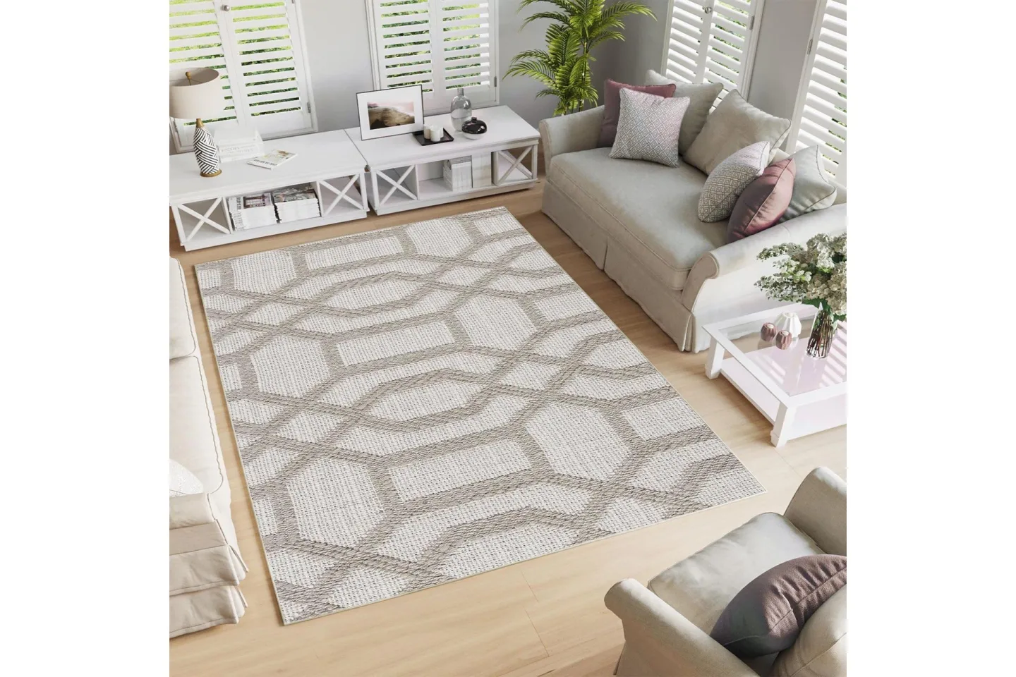 Maltina Bomullsmatta 80x120 cm Rektangulär - Grå