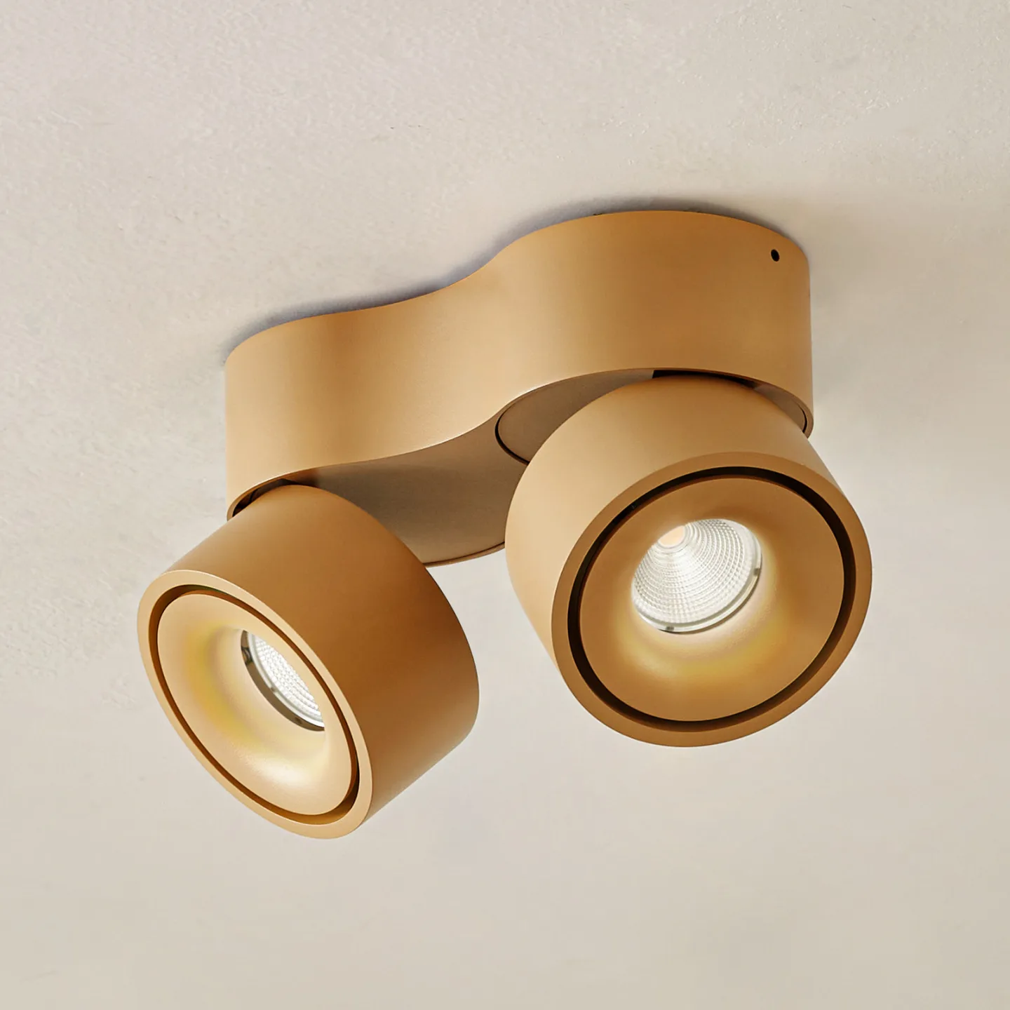 Rotari LED-Deckenstrahler zweiflammig braun 8,9 W - Arcchio - Flurbereich - Modern - Aluminium - Mehrflammig
