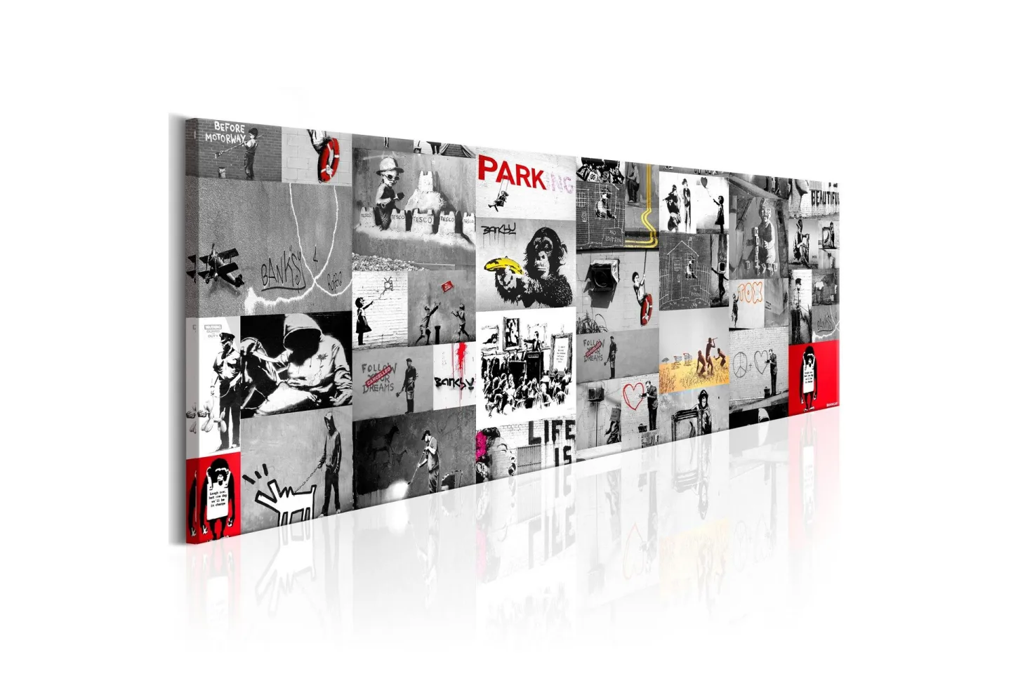 Tavla Street Art Banksy Ii 120x40 cm -