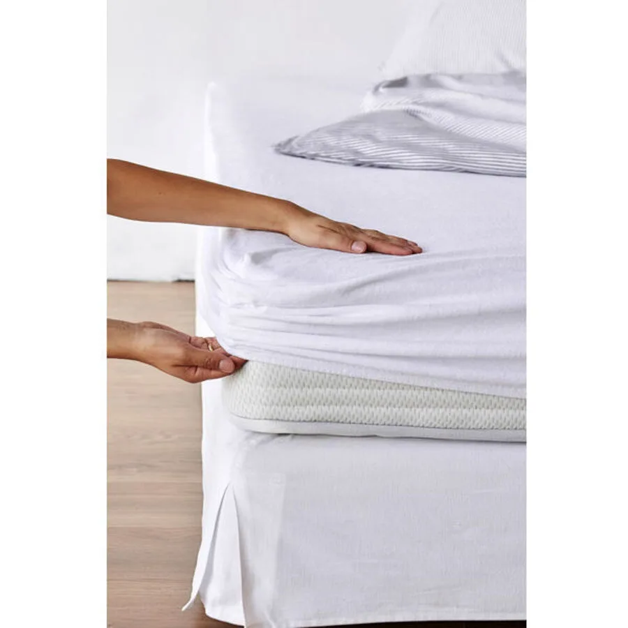 Living Home Fixleintuch Frottee white Baumwolle/Polyester 180 x 200 cm - Material: 80% Baumwolle 20% Polyester
