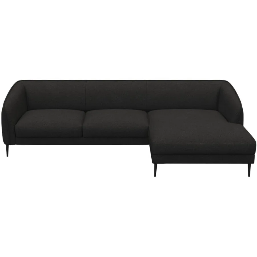 Ecksofa Fady Rechts Stoff Anthrazitgrau B 298 cm T 148.5 cm
