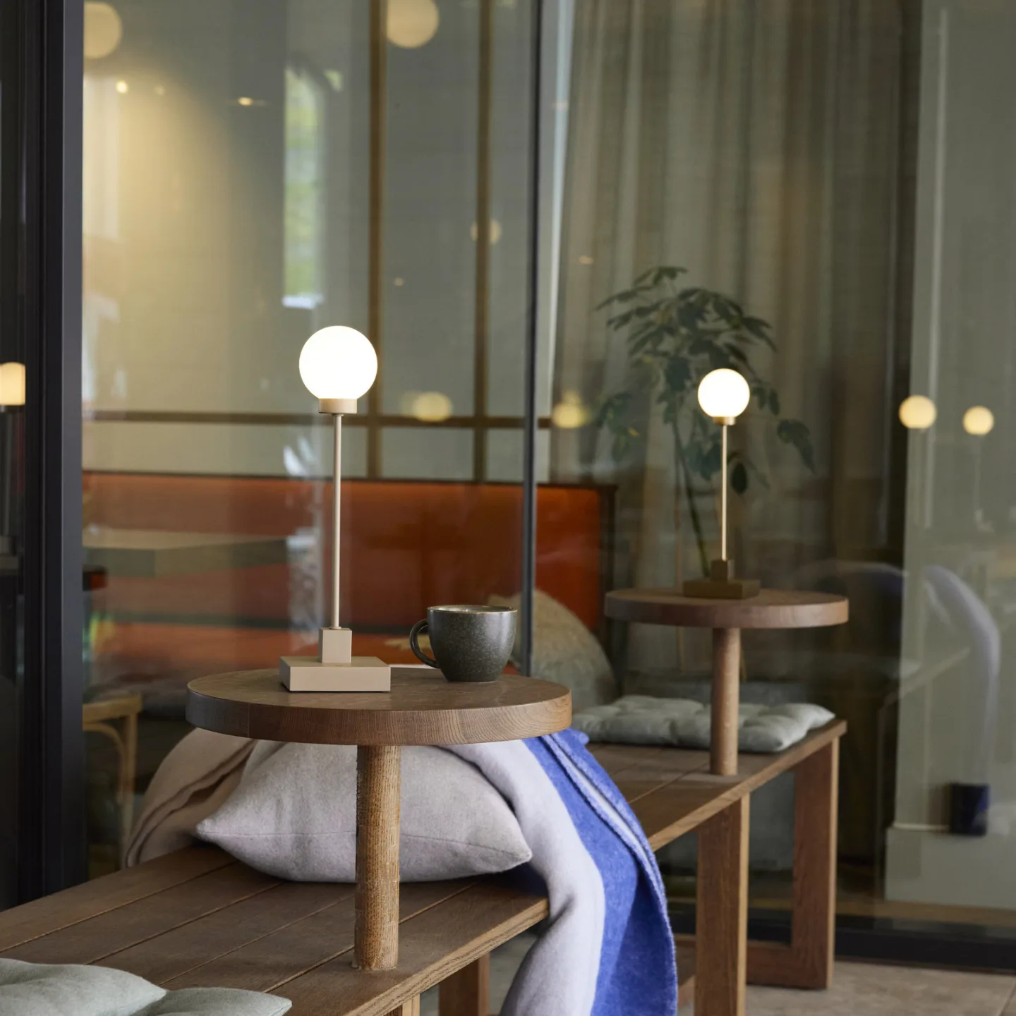 Snowball LED-Akku-Tischleuchte - Northern - Wohnzimmer - Design - Metall - Einflammig