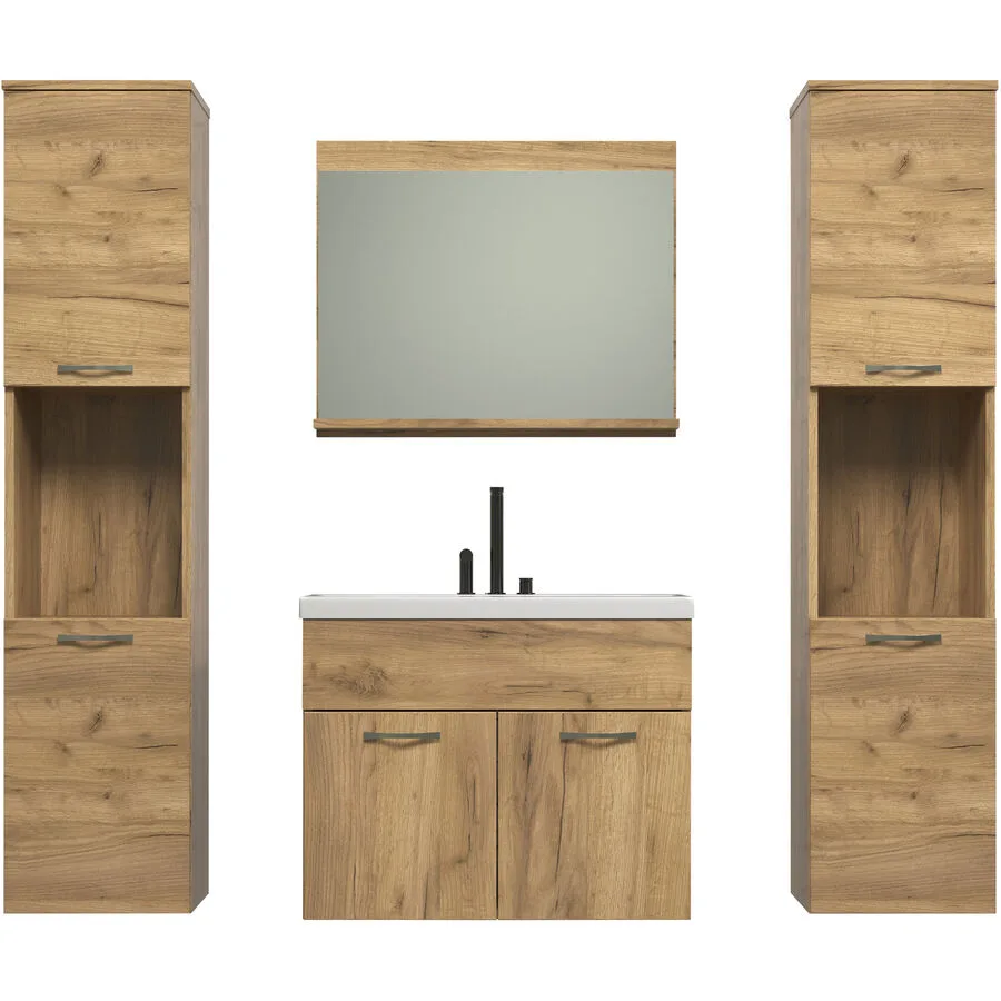 Badezimmer-Set Sledge eiche Holzwerkstoff B 153 T 391 H 80 cm
