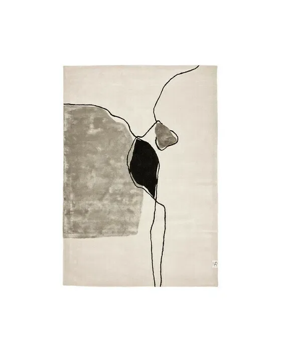 Abstract tæppe ivory